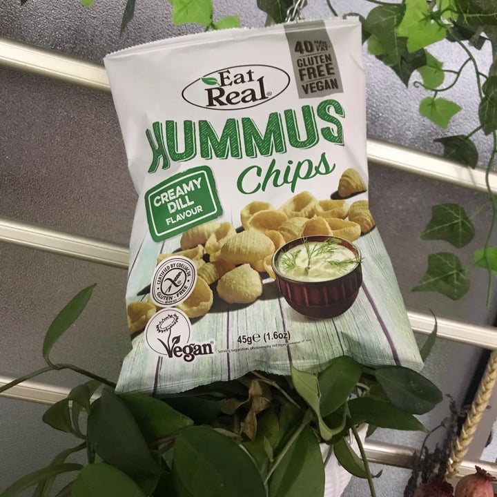 photo of Eat Real Creamy dill hummus chips shared by @veganwarrior666 on  24 Jan 2021 - review