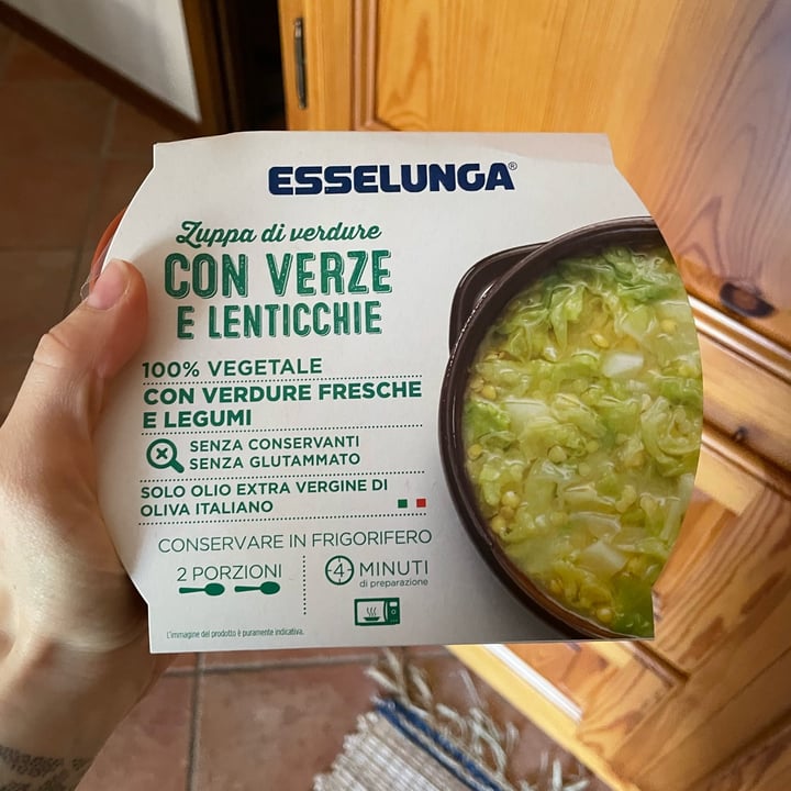 photo of  Esselunga Zuppa di verdure con verze e lenticchie shared by @saretina on  02 Apr 2022 - review