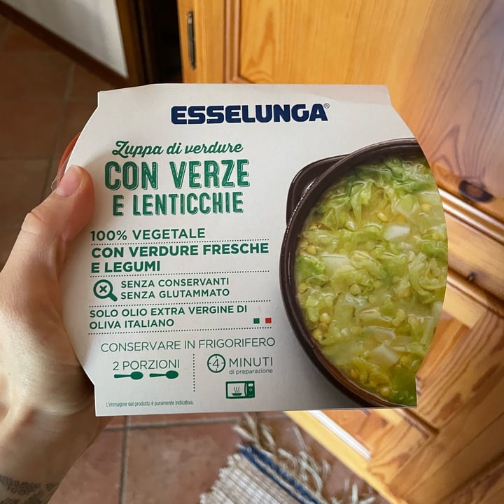 photo of Esselunga Zuppa di verdure con verze e lenticchie shared by @saretina on  02 Apr 2022 - review