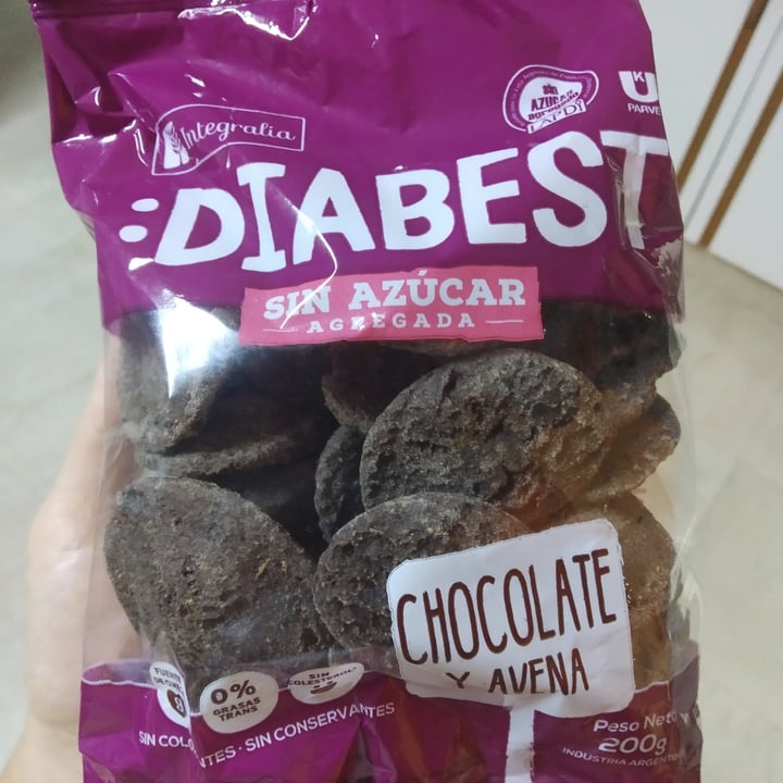 review photo of Diabest Galletas sin azúcar sabor chocolate y avena shared by @easyvgan on 16 Mar 2021 - review