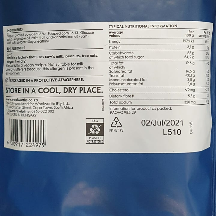 review photo of Woolworths Food Indulgent Popcorn shared by @rozaanfichardt on 15 Oct 2020 - review