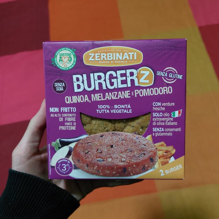 photo of Zerbinati Burger Quinoa, Melanzane e Pomodoro shared by @letirivoli on  12 Oct 2021 - review