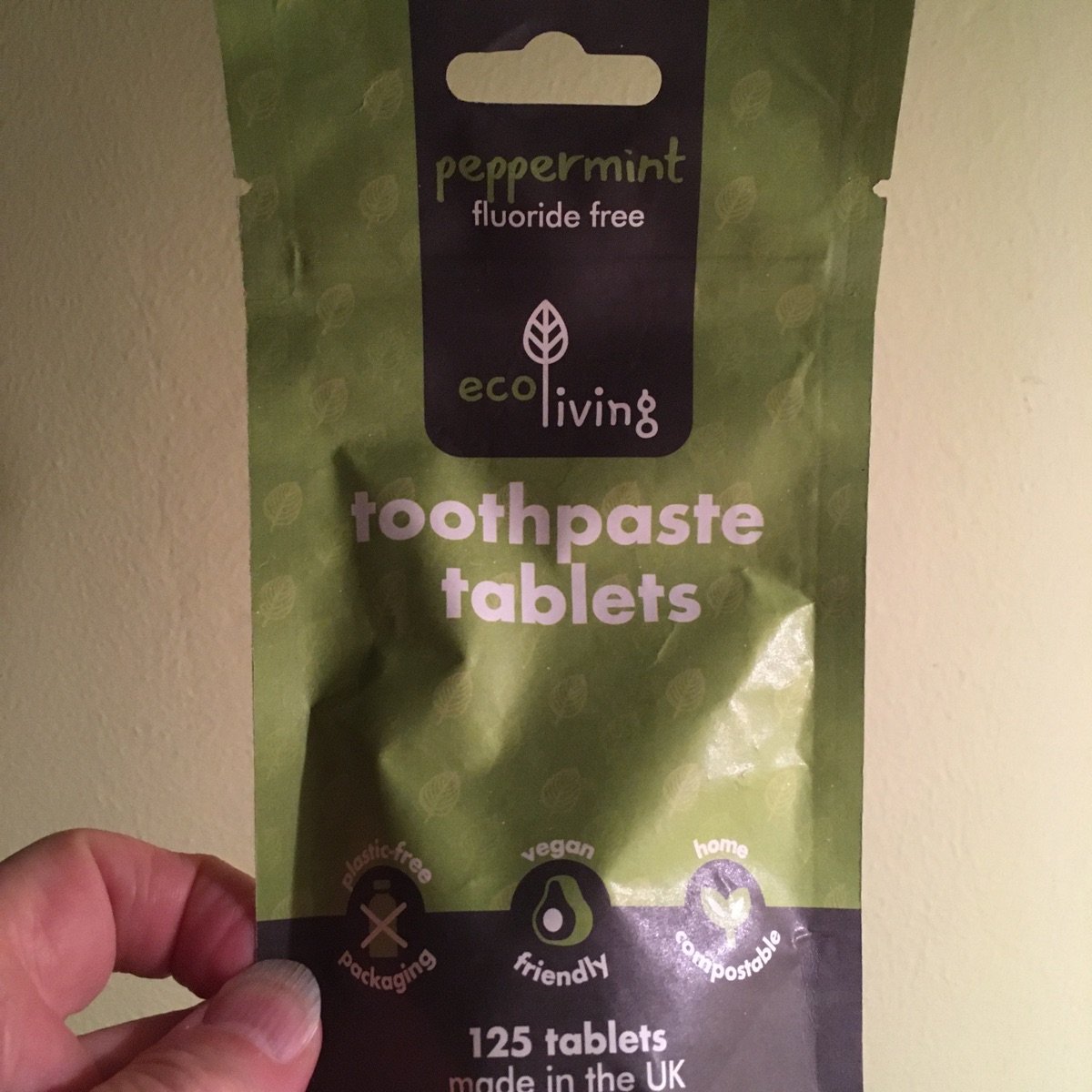 Peppermint Toothpaste Tablets Fluoride Free From Ecoliving Vegan