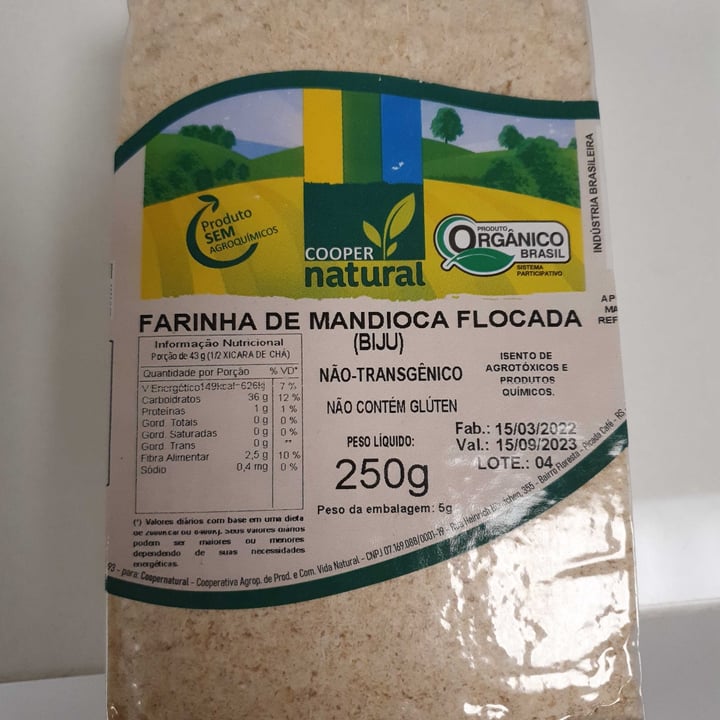photo of Coopernatural Farinha De Mandioca Flocada shared by @rosanarosaleal on  12 Aug 2022 - review