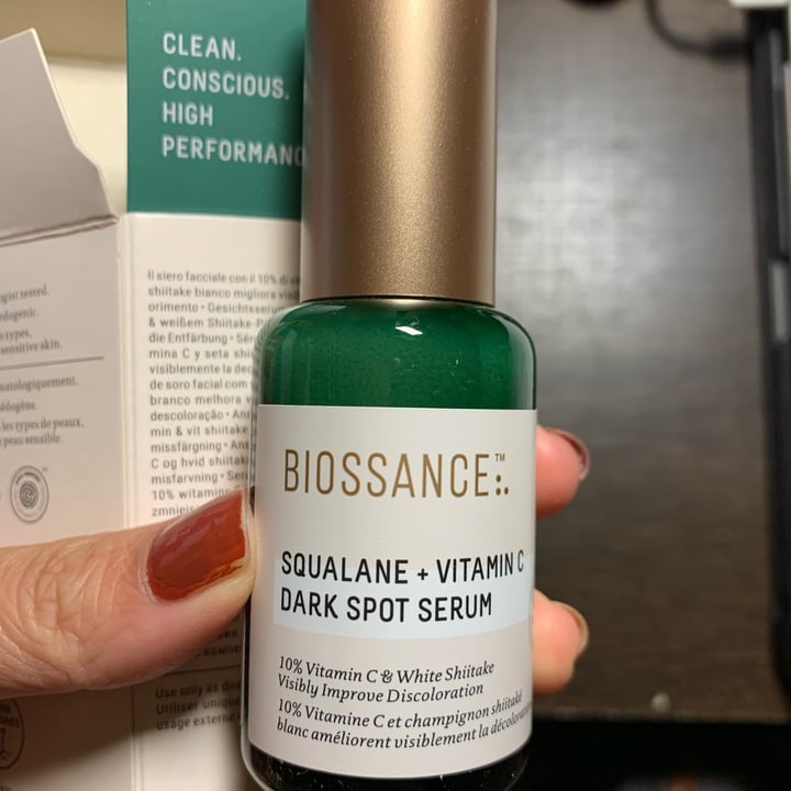 photo of Biossance SQUALANE + VITAMIN C DARK SPOT SERUM shared by @divequeen11 on  15 Apr 2022 - review
