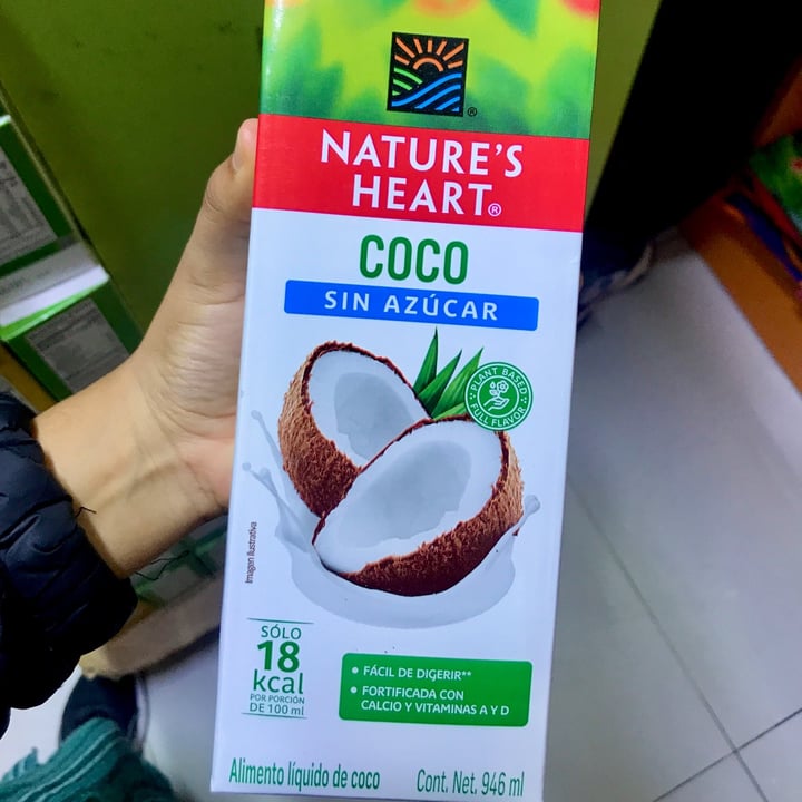 photo of Nature's Heart Bebida de coco sin azúcar shared by @anselvegan on  29 May 2022 - review