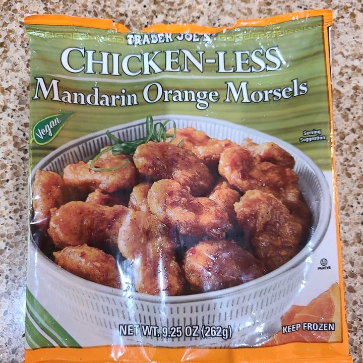 review photo of Trader Joe's Chicken-less Mandarin Orange Morsels shared by @andream6 on 05 Jan 2021 - review