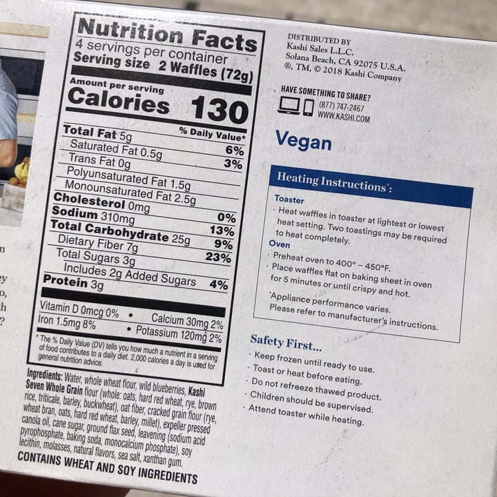 photo of Kashi Blueberry waffles shared by @smallbird on  13 Jun 2021 - review