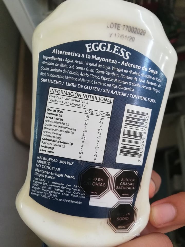photo of Eggless Mayo de Arvejas shared by @javimayorga on  03 Mar 2020 - review