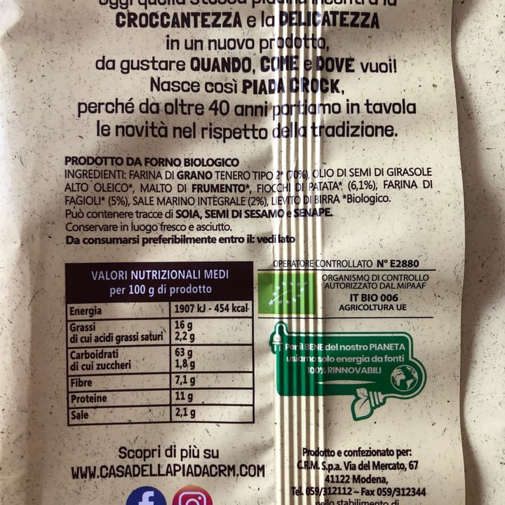 photo of Casa della piada crm patate E Fagioli shared by @soulveg on  05 Oct 2022 - review