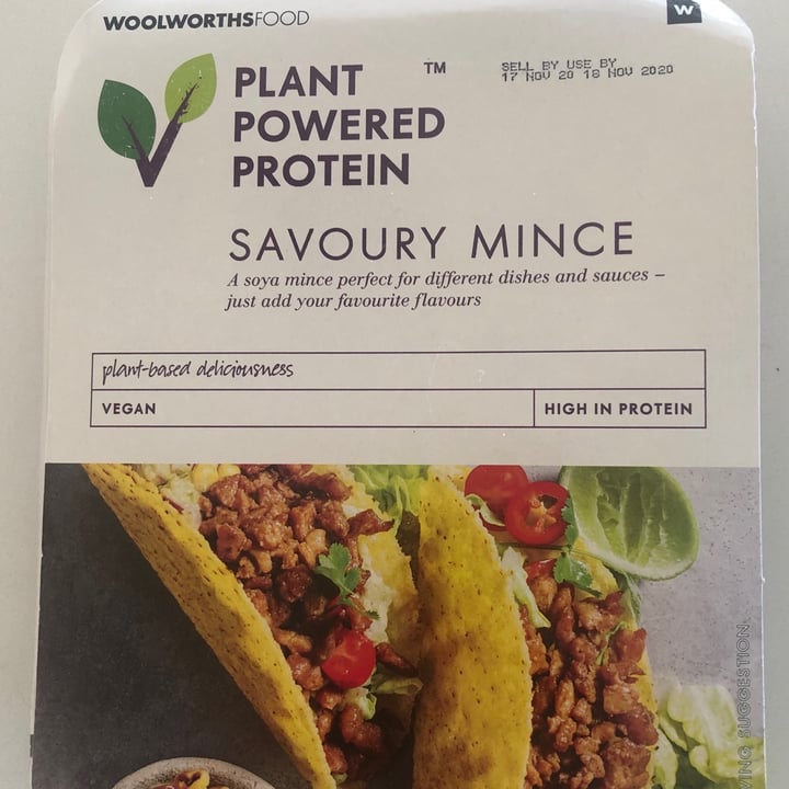 photo of Woolworths Food Plant Powered Protein Savoury Mince shared by @marissageorge on  16 Nov 2020 - review