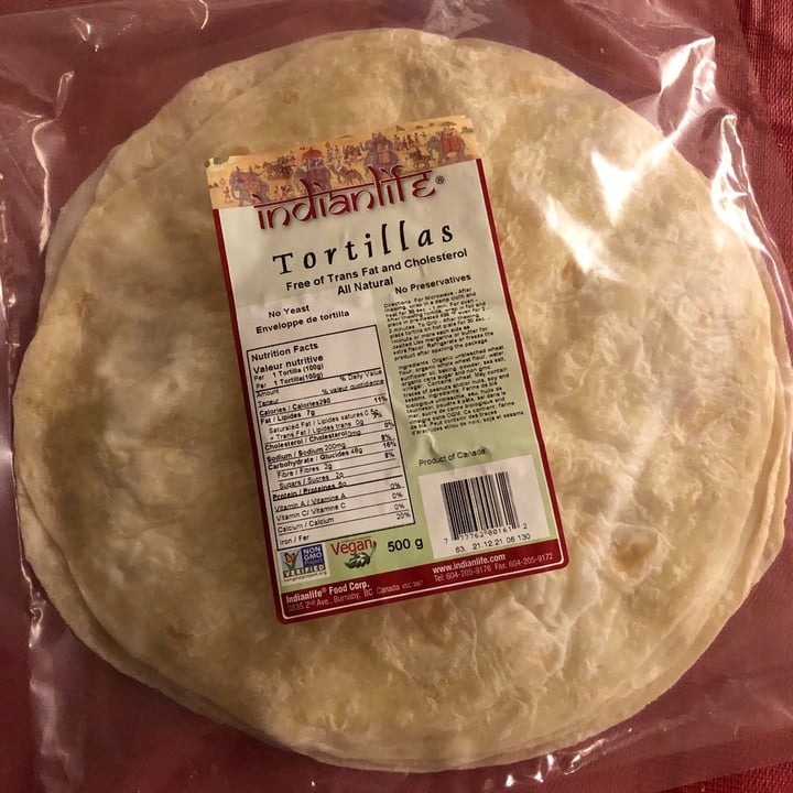 photo of Indian Life Tortillas Wraps shared by @lilakola on  11 Feb 2021 - review
