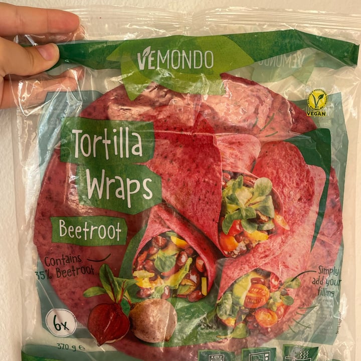 photo of Vemondo Tortilla wraps beetroot shared by @noeee on  13 Sep 2022 - review