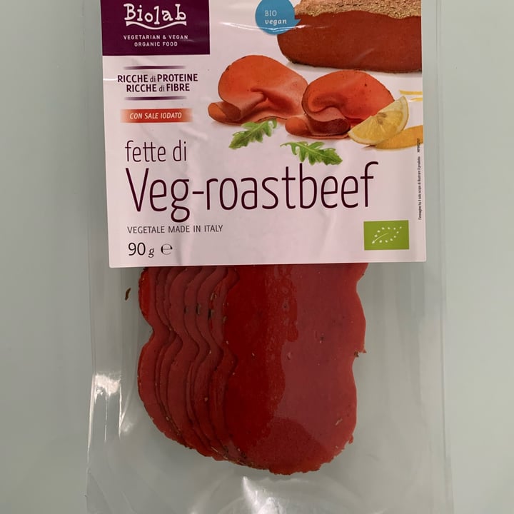 photo of Biolab Affettato vegano Roastbeef shared by @eribasta on  15 Apr 2022 - review