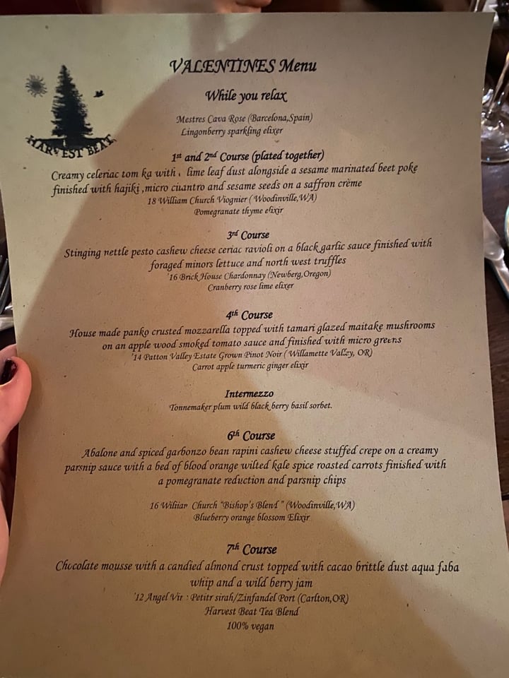 photo of Harvest Beat Valentine’s Day meal shared by @blakeadele on  22 Feb 2020 - review