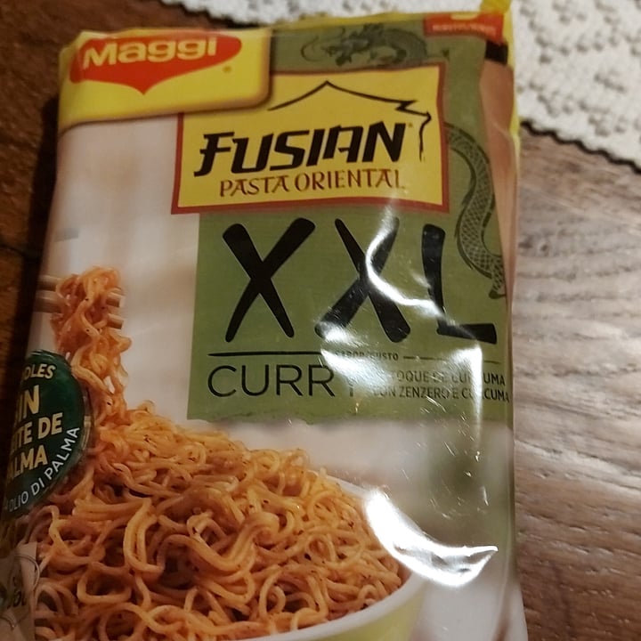 review photo of Maggi Fusian Pasta Oriental Curry XXL shared by @bluveg on 08 Feb 2022 - review