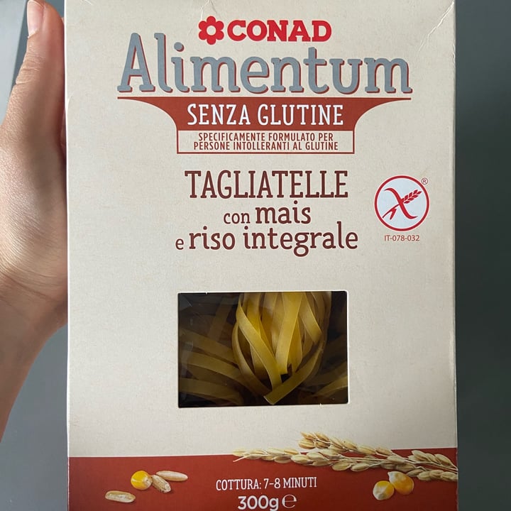 photo of Conad alimentum Tagliatelle con mais e riso integrale shared by @mabom on  09 Jun 2022 - review