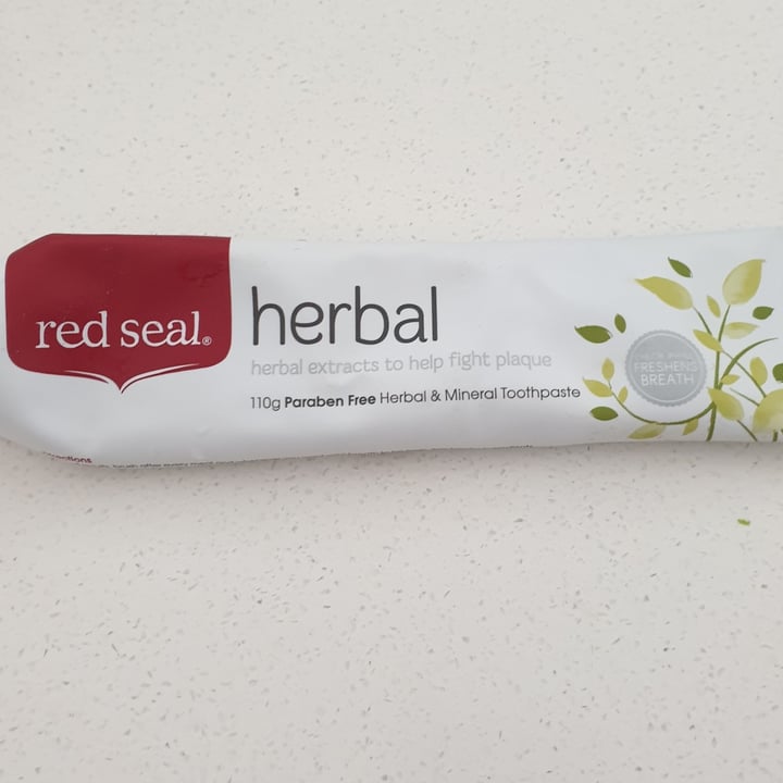 photo of Red Seal Herbal Toothpaste shared by @crazyvegancatlady on  01 Oct 2022 - review