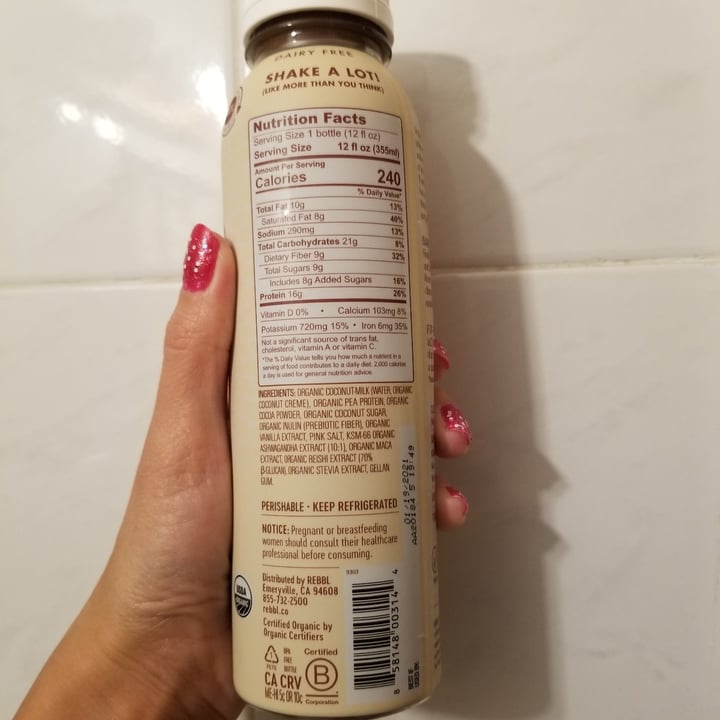 photo of REBBL Dark Chocolate Protein shared by @tracyrocks on  24 Dec 2020 - review