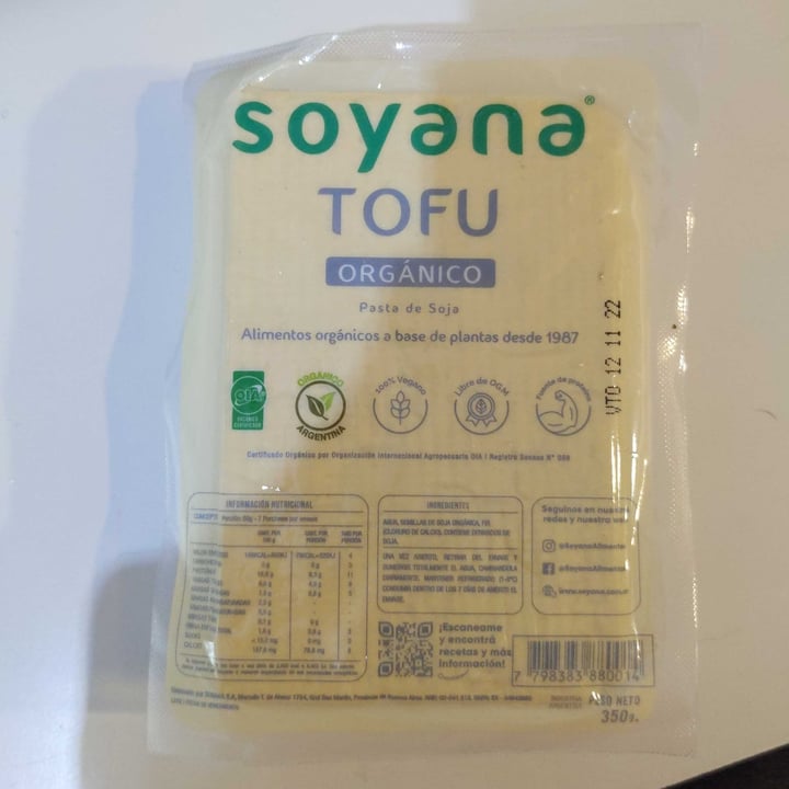 photo of Soyana Tofu Organico shared by @ailinmassa on  21 Oct 2022 - review