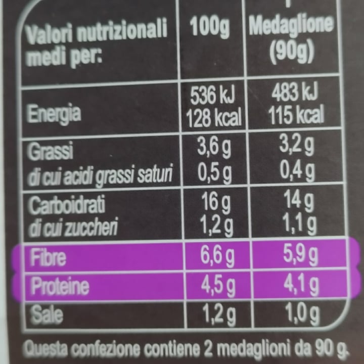 review photo of Carrefour Medaglioni melanzane farro e miglio shared by @rosy71 on 10 May 2022 - review