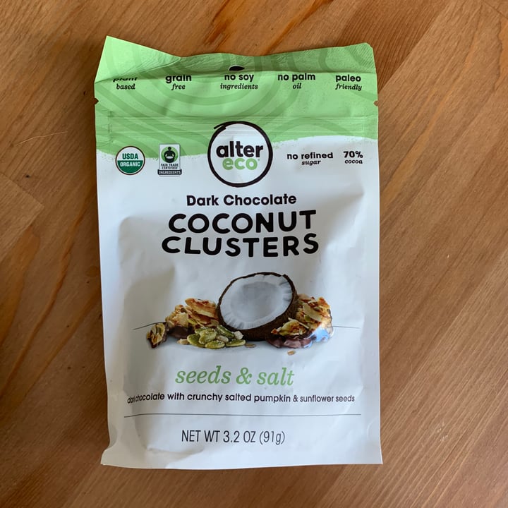 photo of Alter Eco Dark Chocolate Coconut Clusters shared by @kshade27 on  24 May 2020 - review