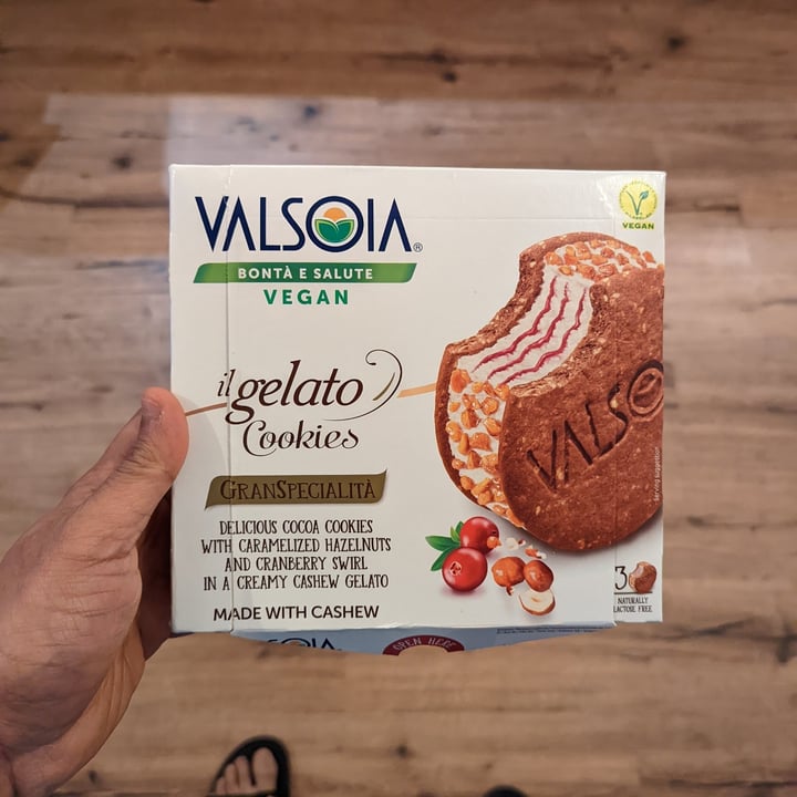 photo of Valsoia il Gelato Cookies with Cranberry & Hazelnut shared by @prash319 on  31 Dec 2021 - review