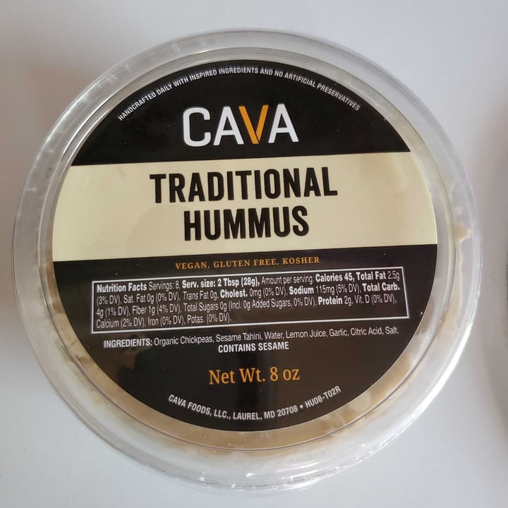 photo of Cava Traditional Hummus shared by @lucyfoxx on  18 Nov 2020 - review