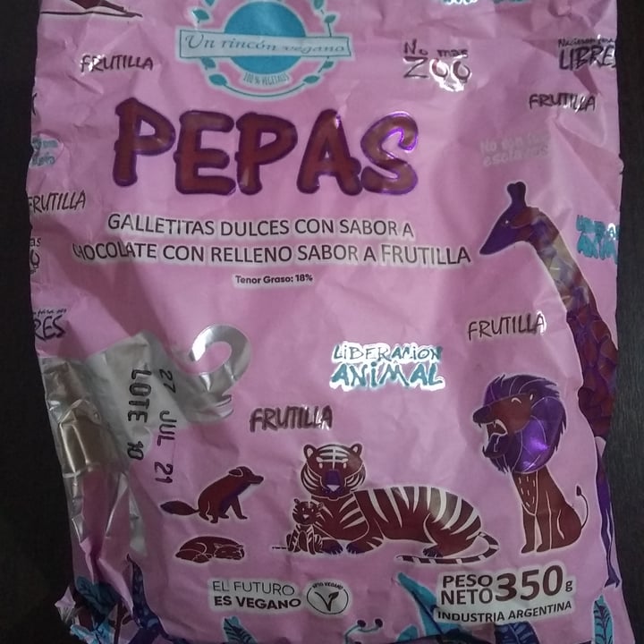 review photo of Un Rincón Vegano Pepas Galletas Dulces con sabor Chocolate con relleno de Frutilla shared by @betacarotena on 07 Jan 2021 - review