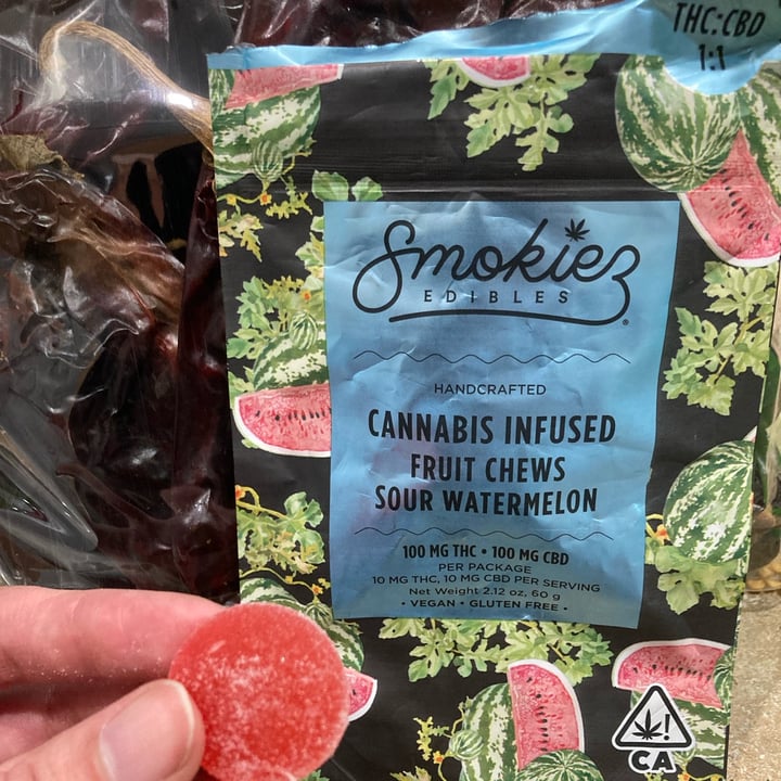 review photo of Smokiez Edibles Cannabis-Infused Watermelon Fruit Chews shared by @howaboutyes on 30 Apr 2022 - review