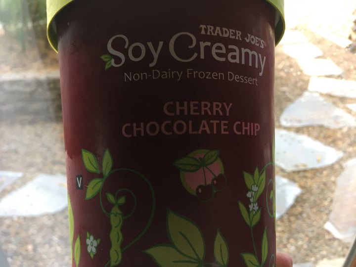 photo of Trader Joe's Soy Creamy - Cherry Chocolate Chip shared by @veganxplorer on  29 Nov 2018 - review