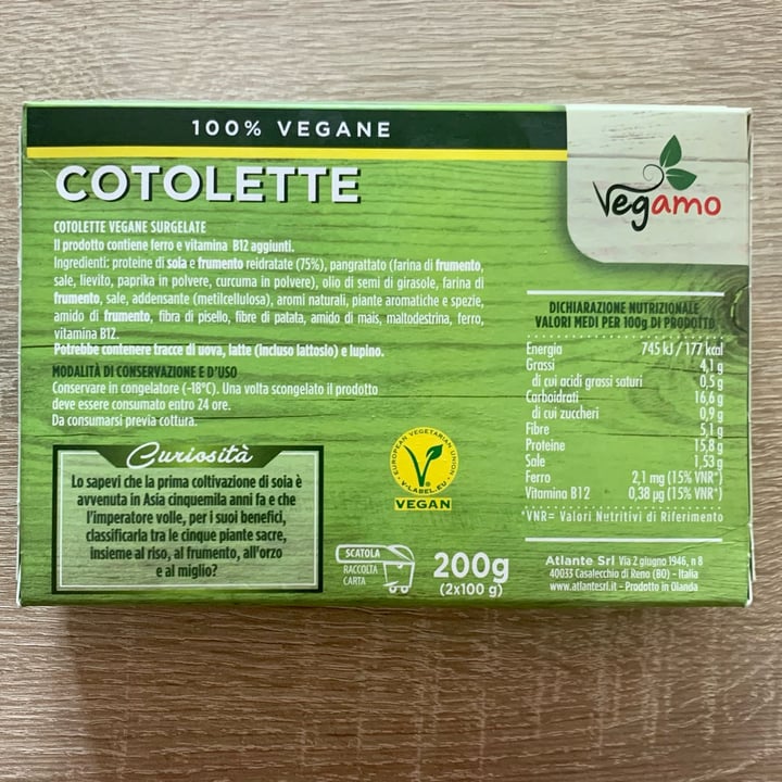 photo of Vegamo Cotolette Vegane Surgelate shared by @adele91m on  01 Apr 2022 - review