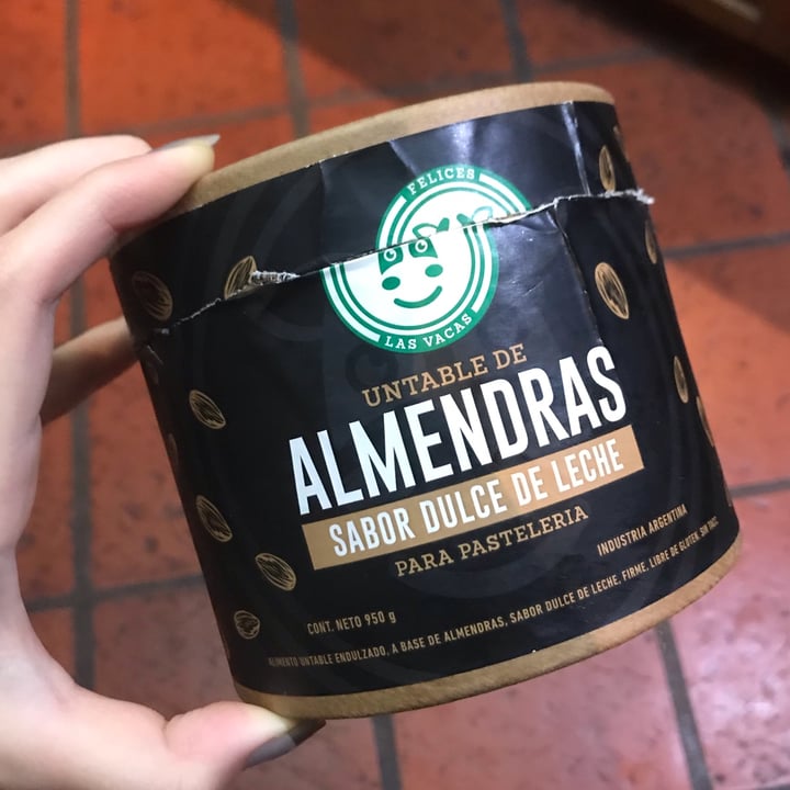 photo of Felices Las Vacas Untable de Almendras Sabor Dulce de Leche Repostero shared by @veganmorfi on  08 Dec 2021 - review