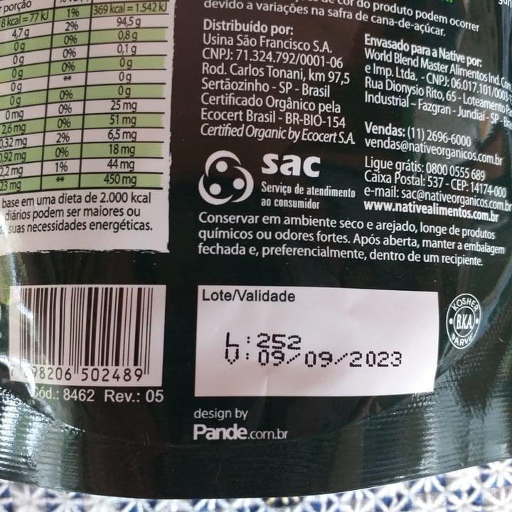 review photo of Native Açúcar mascavo shared by @minespab on 12 Jun 2022 - review