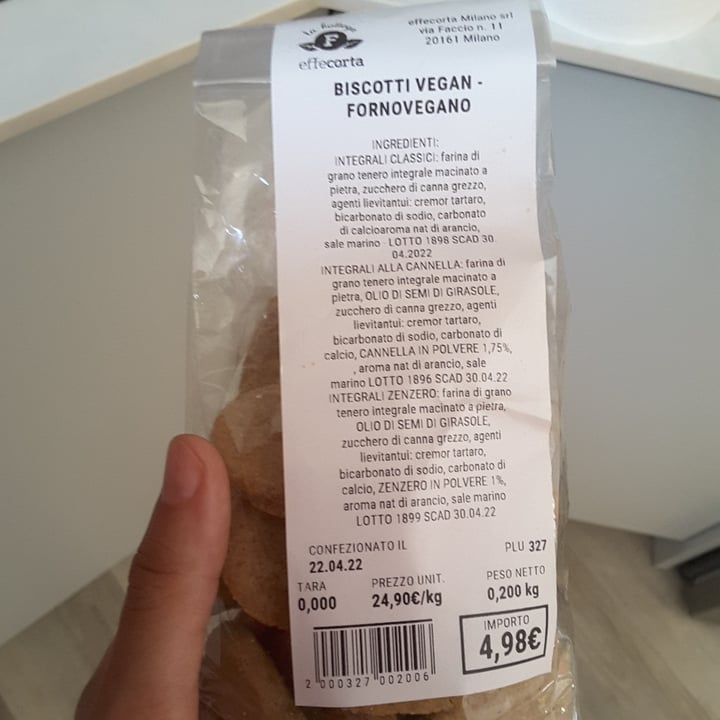 photo of la bottega effecorta Biscotti Vegan - Fornovegano shared by @elypiffa on  18 Jun 2022 - review