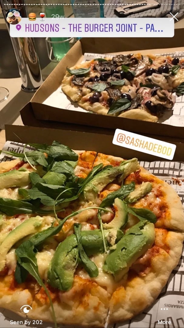 photo of Hudsons The Burger Joint (Parkhurst) Fashionista pizza shared by @sineadf on  20 Feb 2020 - review
