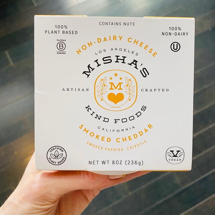 photo of Misha’s Kind Foods Non-Dairy Cheese Smoked Cheddar shared by @beckyyy on  15 Mar 2021 - review