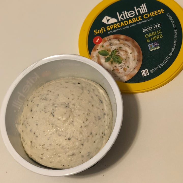 review photo of Kite Hill Soft Spreadable Cheese - Garlic & Herb shared by @forksandplants on 29 Mar 2021 - review