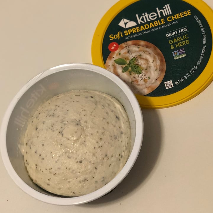 photo of Kite Hill Soft Spreadable Cheese - Garlic & Herb shared by @forksandplants on  29 Mar 2021 - review