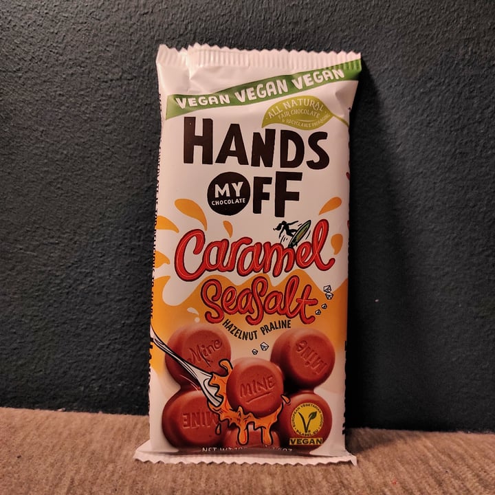 photo of Hands Off My Chocolate Caramel Seasalt Hazelnut Praline shared by @thekindseed on  31 Oct 2021 - review