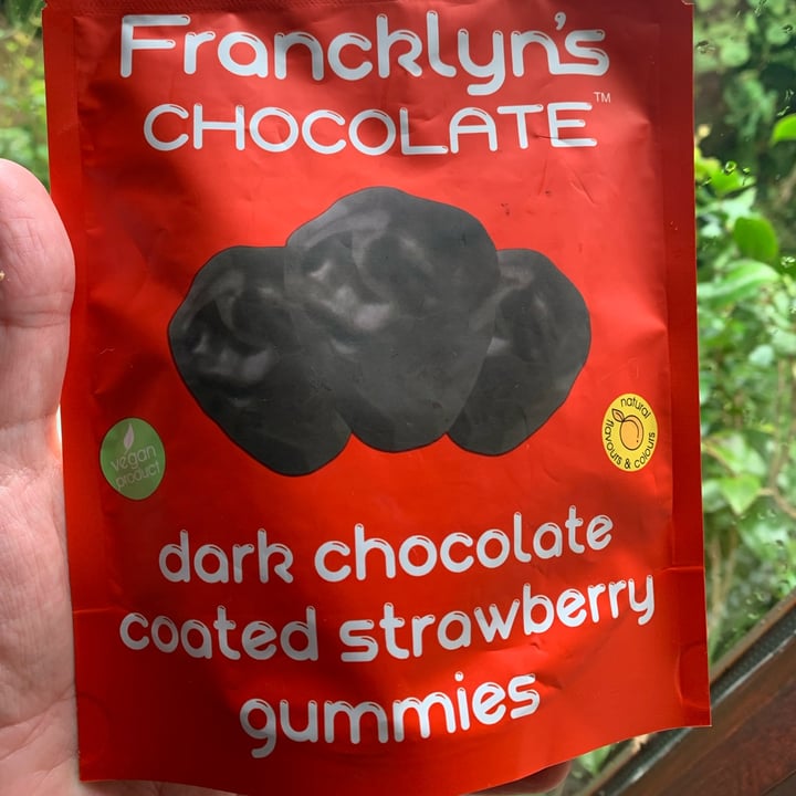 review photo of Francklyn’s Chocolate Dark Chocolate covered Strawberry Gummies shared by @barefootserene on 05 Oct 2021 - review