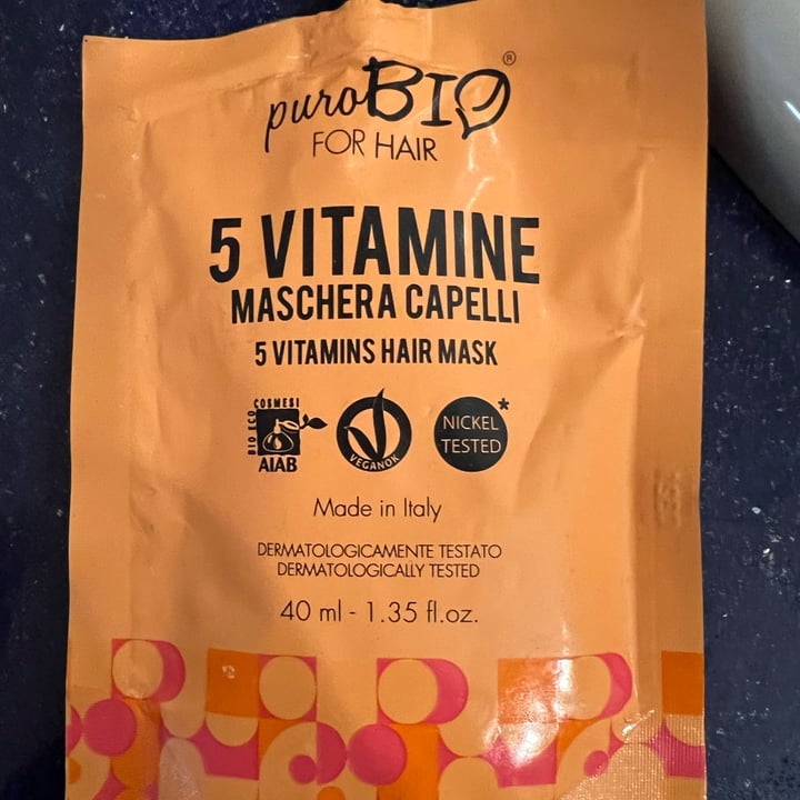 photo of PuroBIO Cosmetico Maschera 5 vitamine shared by @tizy383 on  25 Jun 2022 - review