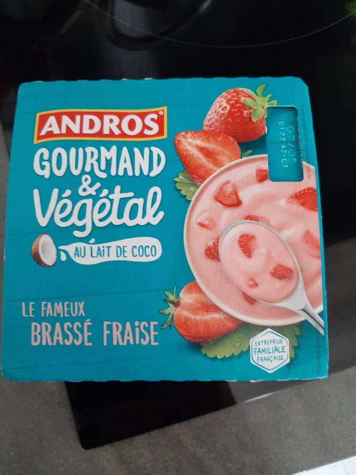 photo of Andros Brassé Fraise Au Lait De Coco shared by @marte on  12 Apr 2020 - review