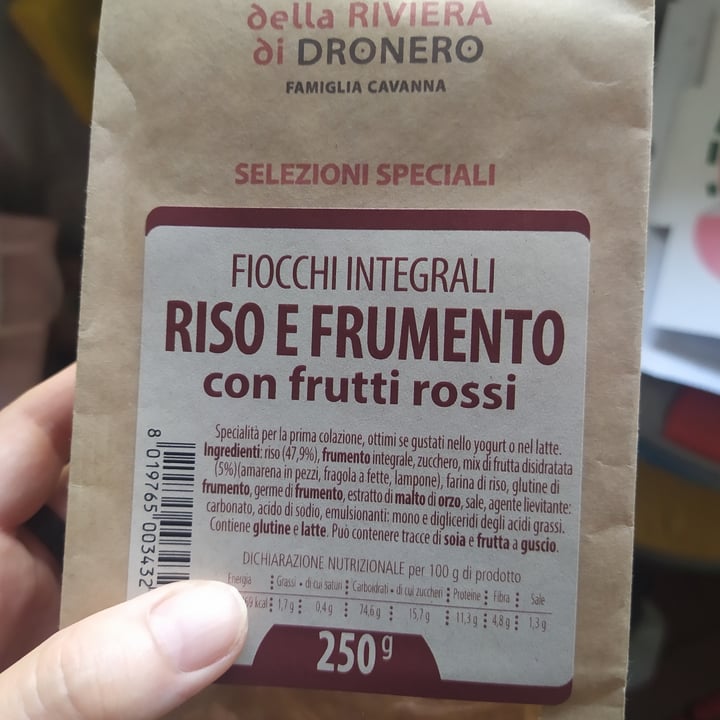 review photo of Mulino Della Riviera Di Dronero fiocchi integrali riso e frumento con frutti rossi shared by @letidb on 23 Jun 2022 - review