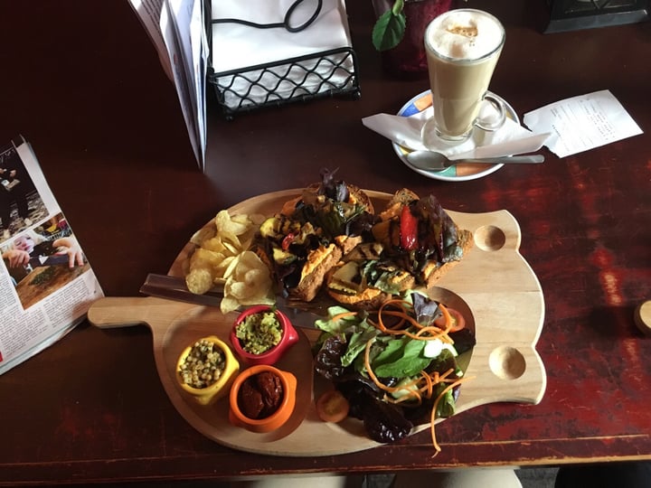 review photo of Charleton Fruit Farm Humous, roasted veg and chutneys open sandwich shared by @kymwhittet on 18 Mar 2019 - review