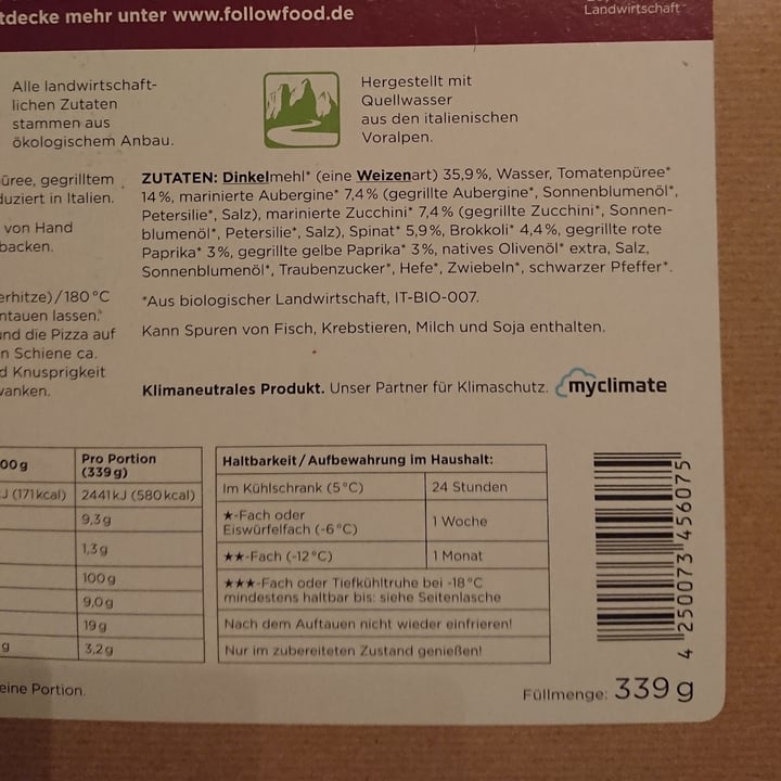 review photo of Followfood Verdura Vegan Pizza shared by @antonellaf on 26 Mar 2022 - review
