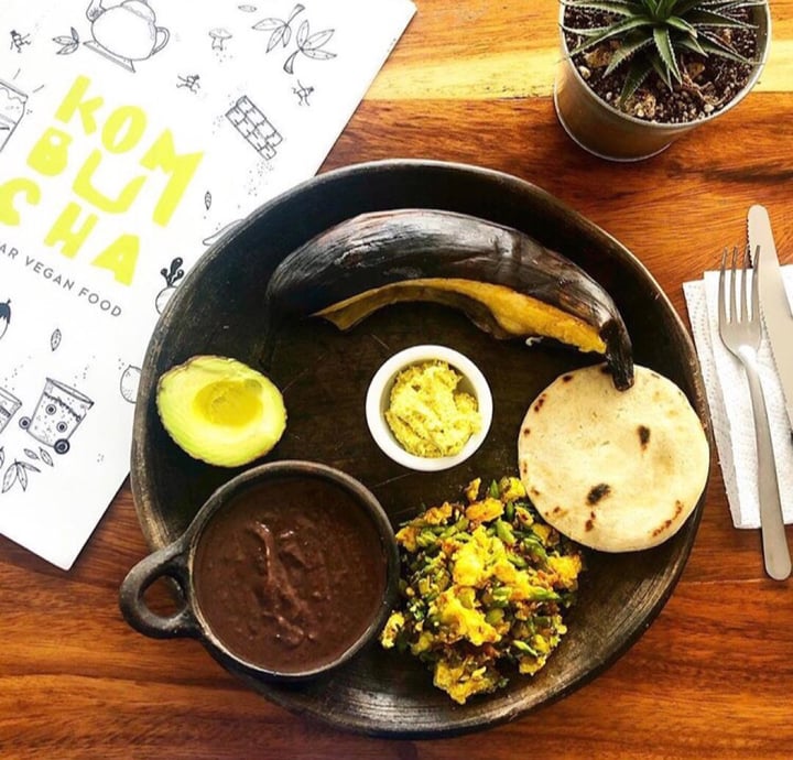 review photo of Kombucha Revuelto de tofu con loroco shared by @veganasv on 25 Jul 2019 - review