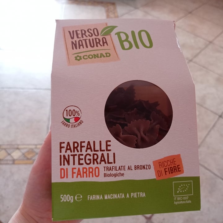 review photo of Verso Natura Conad Veg Farfalle integrali di farro shared by @rebecamarras on 12 Apr 2022 - review
