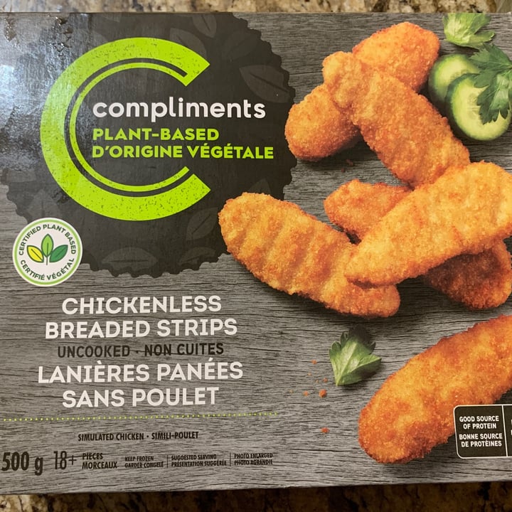 photo of Compliments Chickenless breaded strips shared by @kajun23 on  23 Oct 2021 - review