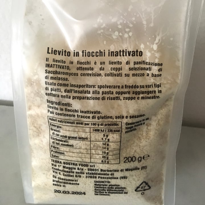 review photo of Fatti per bene terranostra vegan Lievito alimentare shared by @elivegggie on 29 Oct 2022 - review